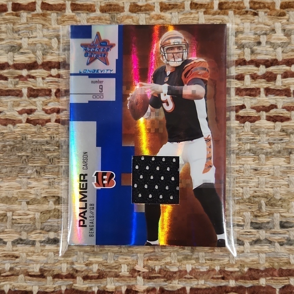 LEAF Rookies & Stars Carson Palmer NFL Cincy Bengals Player Worn Jersey Card